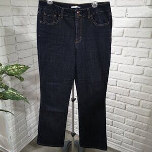 Bandolinoblu Ladies Size 12 Dark Wash Straight Leg Blue Jeans